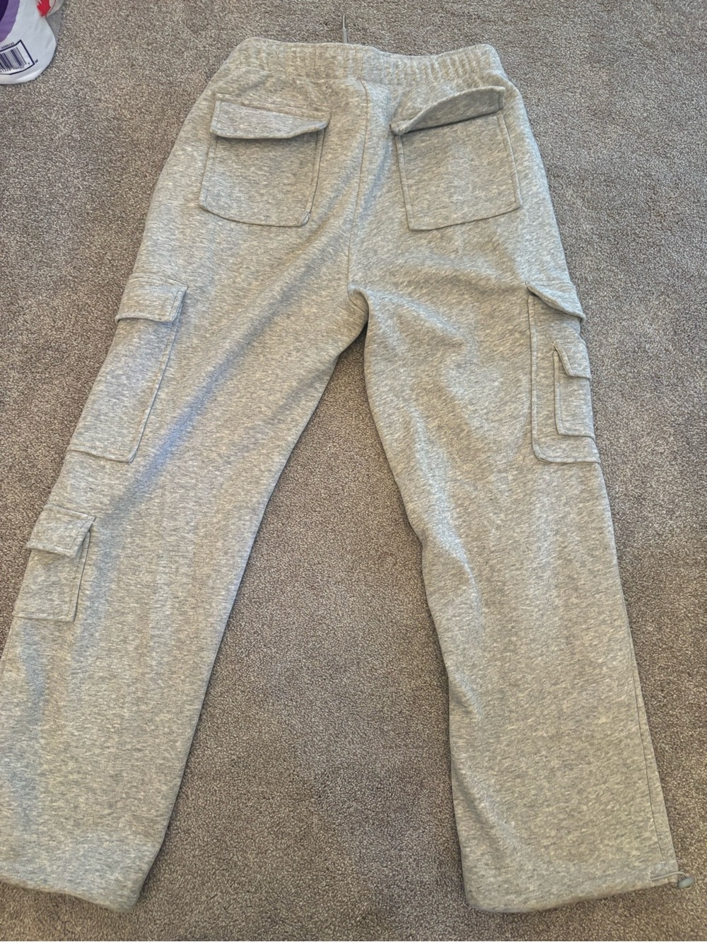 Amazon Gray Cargo Sweatpants with Flap Pockets